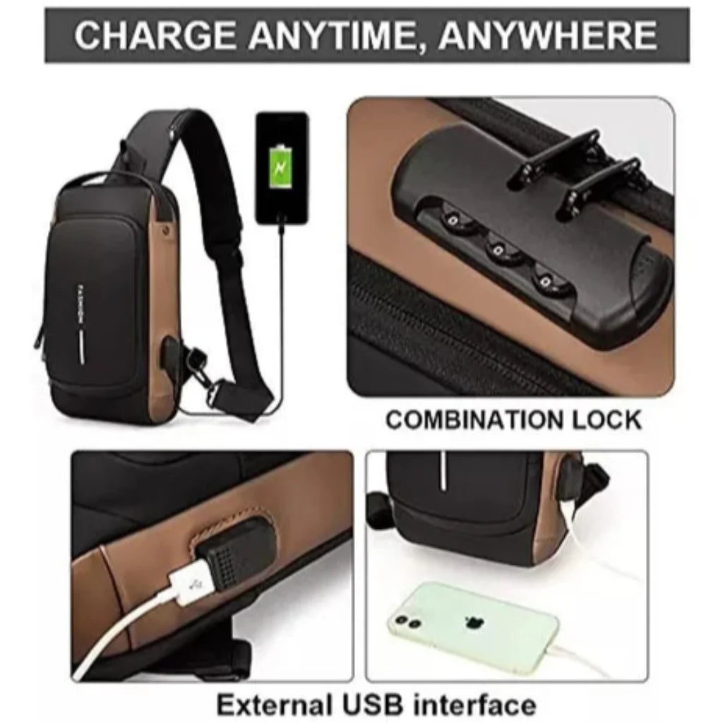 Mochila MIVOR ManosLibres Antirrobo — USB, Impermeable y Cierres Ocultos