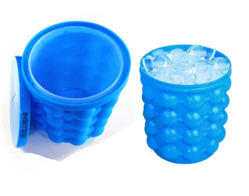 Cubitera de silicona con tapa vista lateral