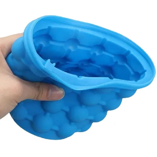 Cubitera de silicona flexible azul