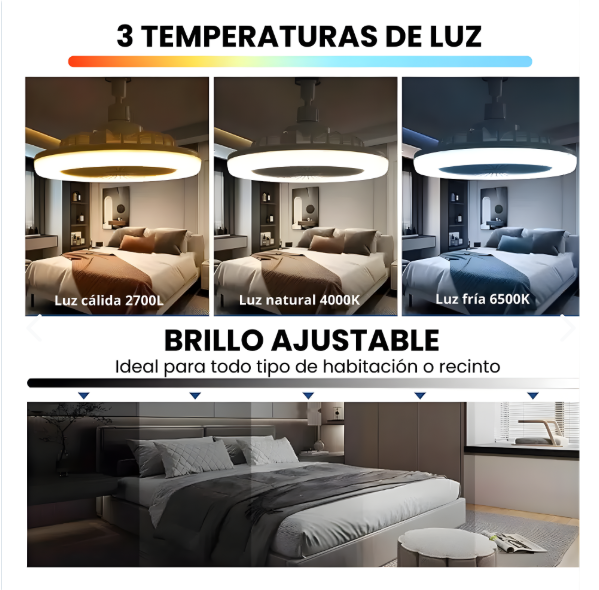 3 temperaturas de luz y brillo ajustable