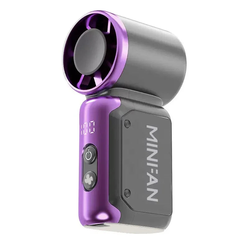 Ventilador Portátil MIVOR™ Turbo Mini | Pantalla LED + Batería 6h