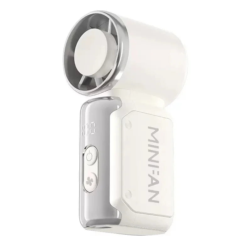 Ventilador Portátil MIVOR™ Turbo Mini | Pantalla LED + Batería 6h