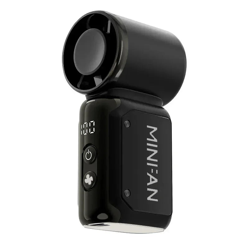 Ventilador Portátil MIVOR™ Turbo Mini | Pantalla LED + Batería 6h