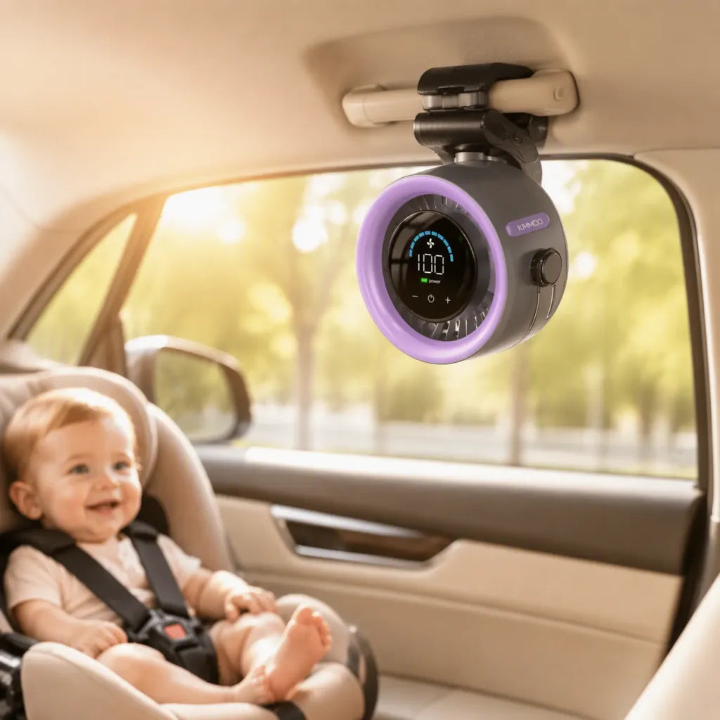 Ventilador de Clip Recargable 4000mAh — 100 Velocidades, Pantalla LED y Rotación 360°